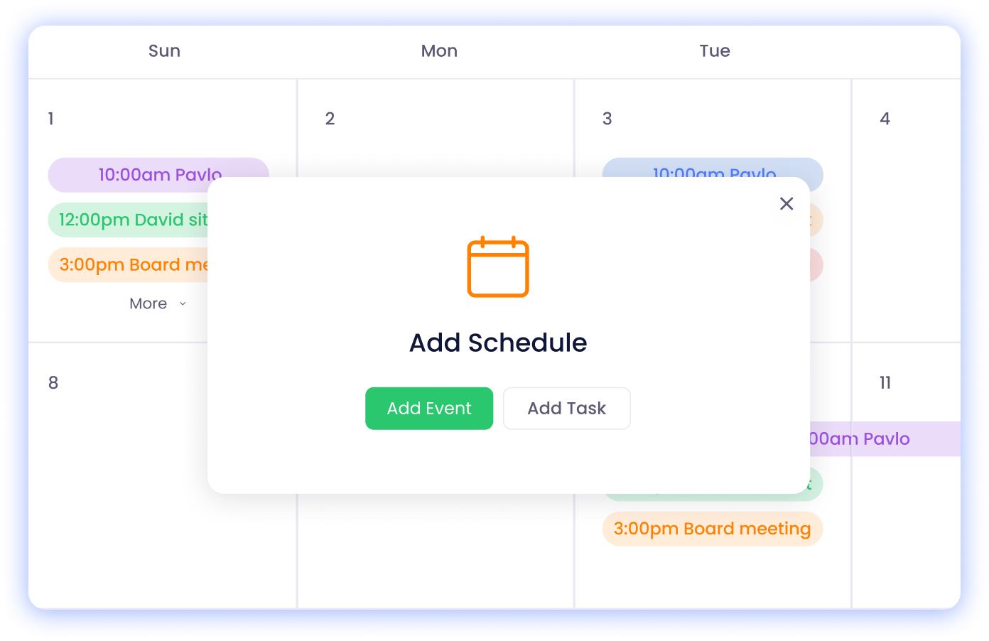 Calendar scheduling