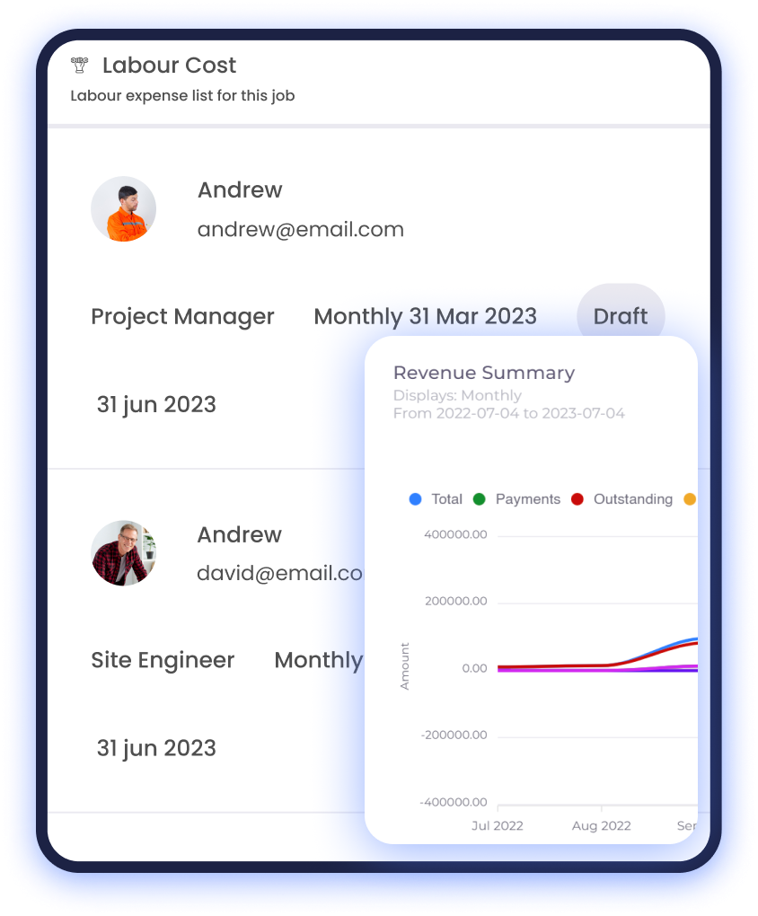 Finance features mobile