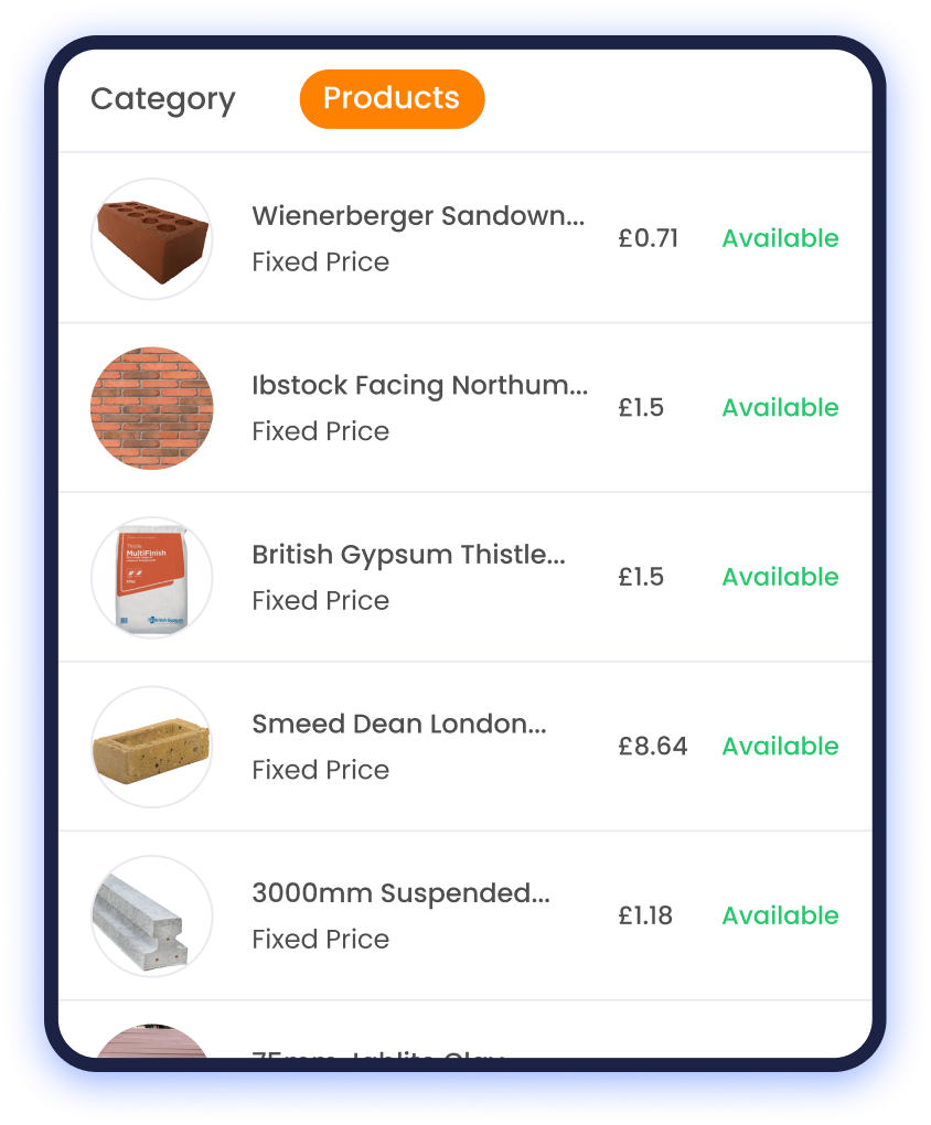 live product pricing