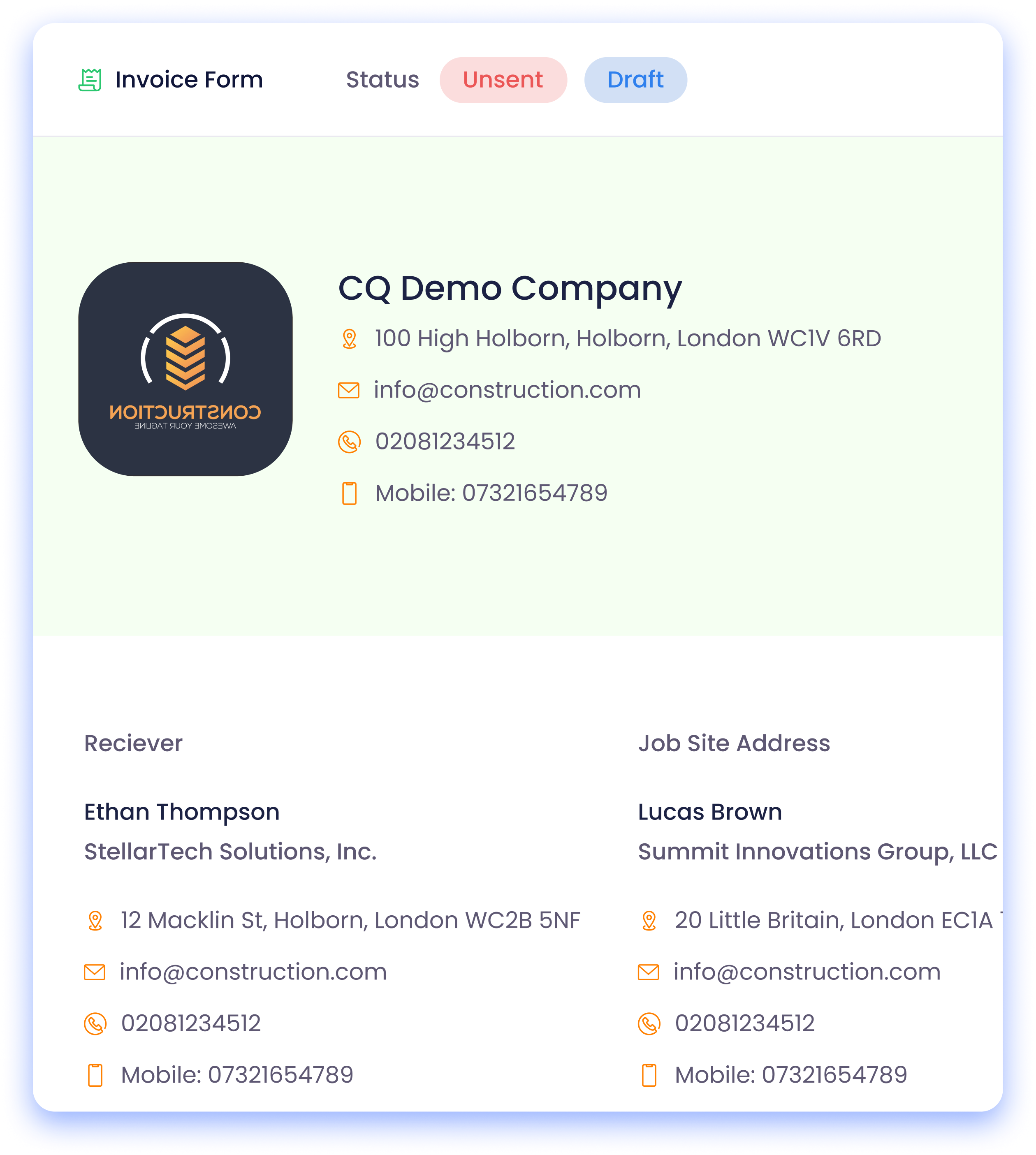 Invoice Form