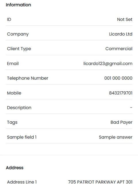 client management mobile