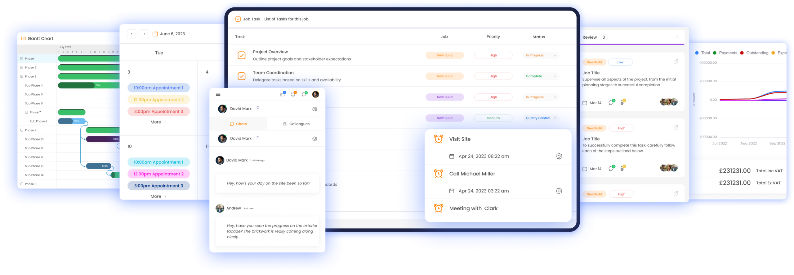CQ Business Management Software Home Collage