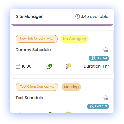 Schedule Visibility & Management