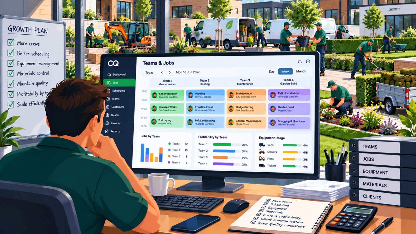 What Changes When a Landscaping Business Grows From One Crew to Multiple Teams