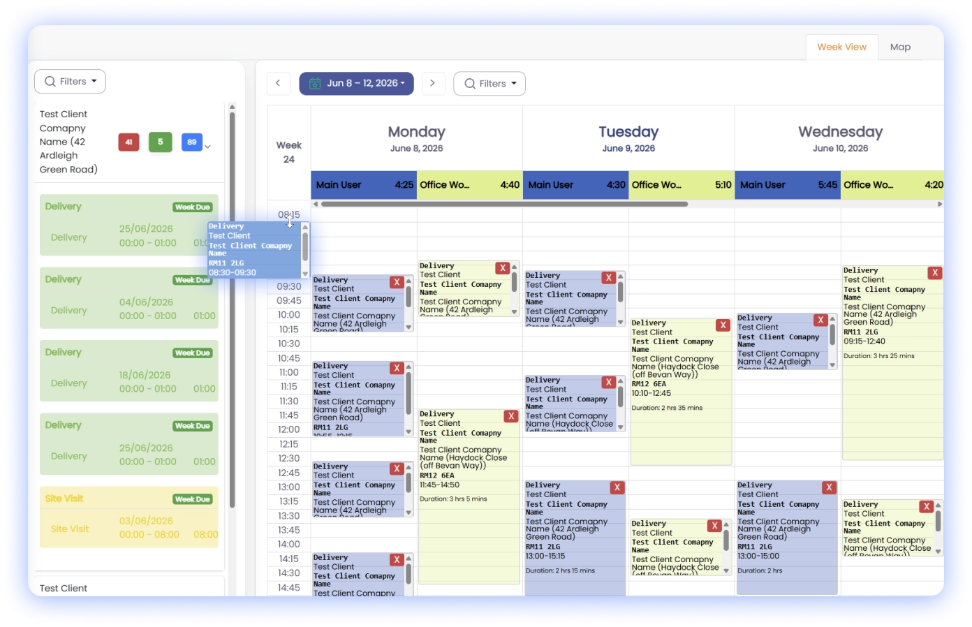 CQ FM business management software for scheduling jobs and engineers